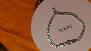 Pulsera Tous cadena mini osito bubble plata