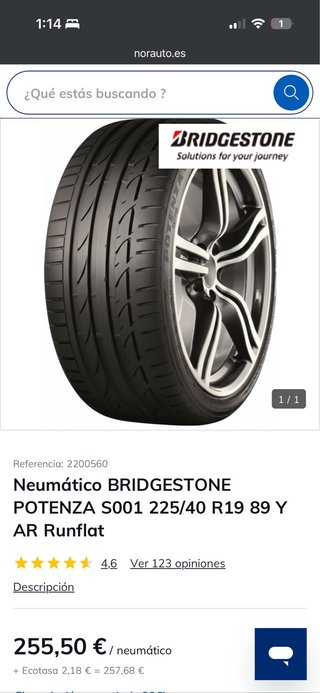 2 Neumáticos Bridgestone Potenza S001 225/40 R19