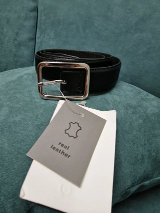 Cintura pelle nera donna 95
