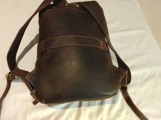 Mochila Cuero Hecha a Mano Marrón