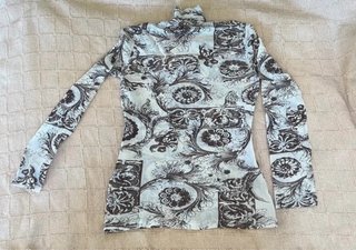 Top vintage Ricardo Miñana estampado barroco T.38