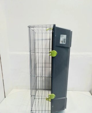 Jaula para mascotas gris y verde