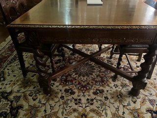 Mesa extensible roble + 4 sillas