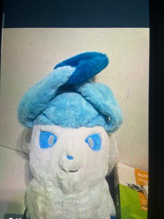 Peluche Glaceon Azul y Blanco