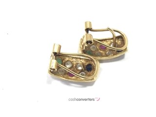 pendientes oro 18k con piedra