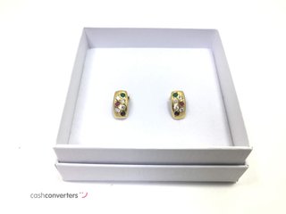 pendientes oro 18k con piedra