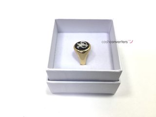 sello oro 18k con piedra