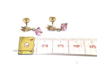 pendientes oro 18k con piedra