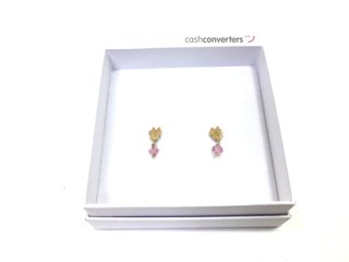 pendientes oro 18k con piedra