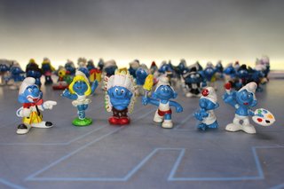Figure PVC: 56 Puffi. I Puffi. Peyo, Schleich, qualche bootleg.