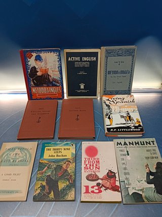 10 libros vintage estudios MÉTODO DE INGLES y pequeñas novelas en ingles para su aprendizaje