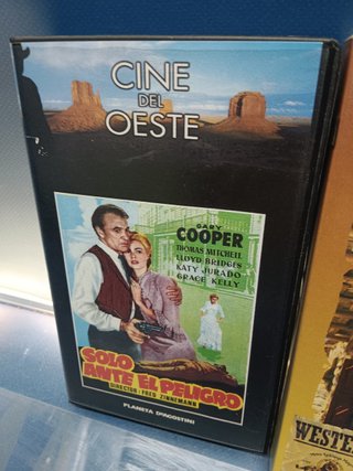 6 vhs, Películas de GARY COOPER + foto del actor enmarcada