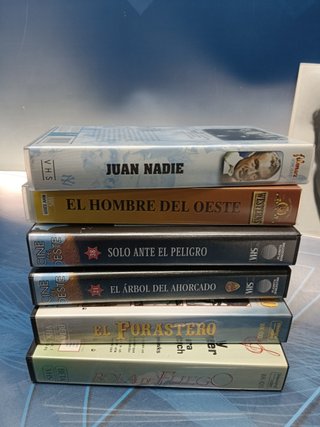 6 vhs, Películas de GARY COOPER + foto del actor enmarcada