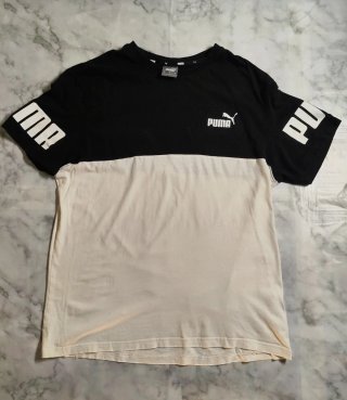 Camiseta Puma Bicolor Negro/Blanco Talla S