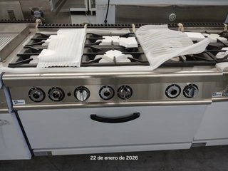 Cocina industrial 6 quemadores con horno