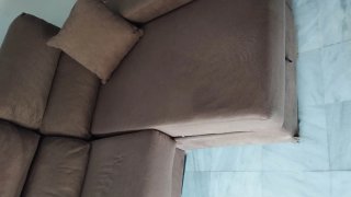Sofá chaise longue marrón