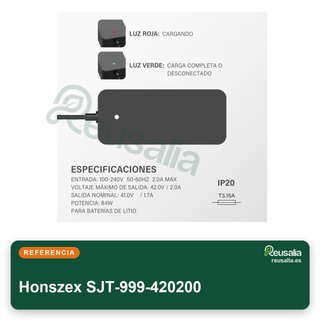 Honszex cargador patinete eléctrico 42V 2A