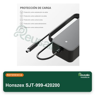 Honszex cargador patinete eléctrico 42V 2A