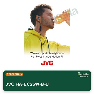 JVC HA-EC25W-B-U auriculares deportivos cómodos