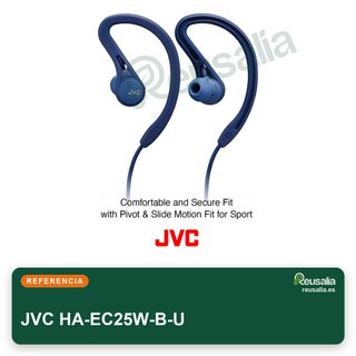JVC HA-EC25W-B-U auriculares deportivos cómodos