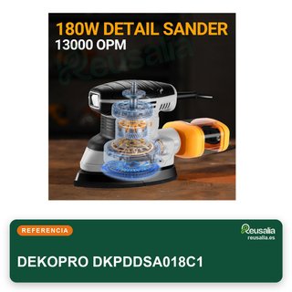 DEKOPRO lijadora eléctrica madera 180W orbital