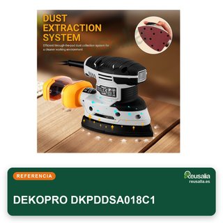 DEKOPRO lijadora eléctrica madera 180W orbital