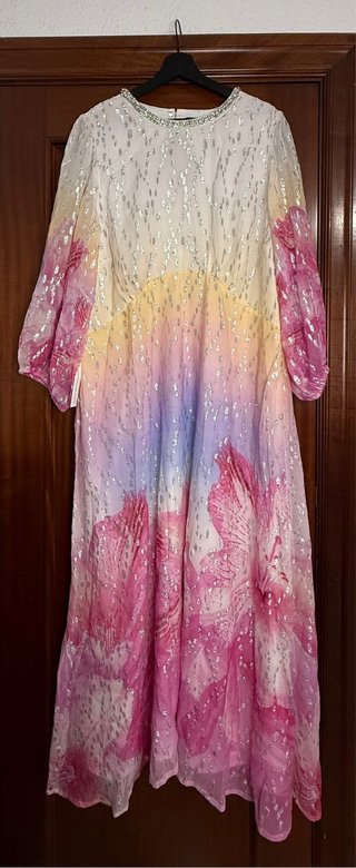 Vestido fiesta largo estampado floral