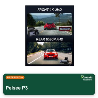Pelsee P3 64GB Cámara coche 4K doble visión