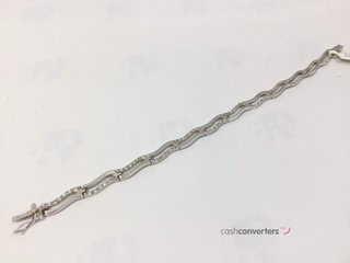 pulsera oro 18k con piedra con circonita