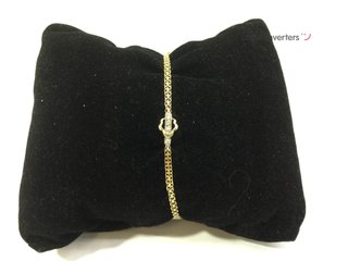 pulsera oro 18k con piedra con circonita