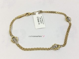 pulsera oro 18k con piedra con circonita