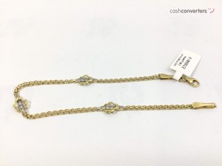 pulsera oro 18k con piedra con circonita