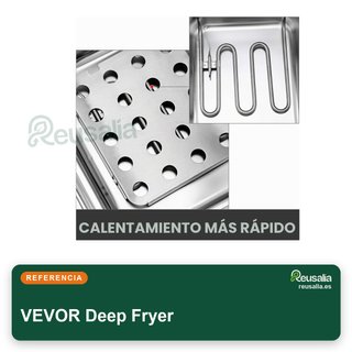 VEVOR Freidora eléctrica doble cuba 12L