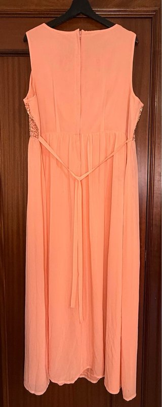 Vestido de fiesta lentejuelas naranja