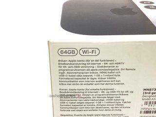 reproductor multimedia apple apple tv 4k wi-fi 64gb (3ª generación)