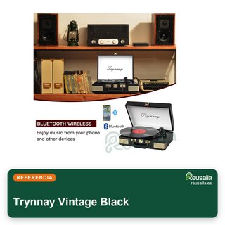 Trynnay tocadiscos portátil vinilo vintage
