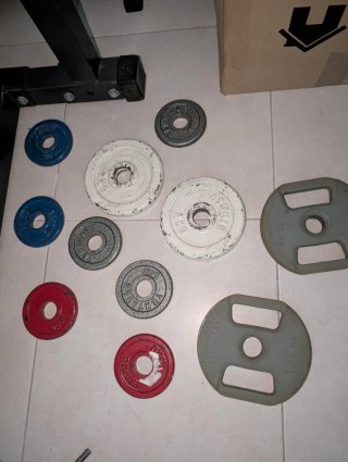 Lote discos mancuernas