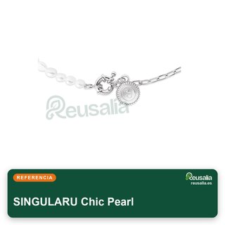 Singularu Collar Chic Pearl baño oro
