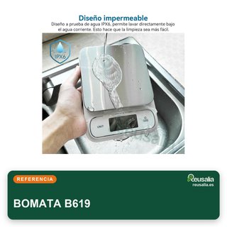 BOMATA B619 báscula cocina precisión acero