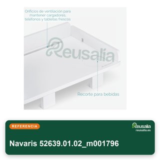 Navaris mesilla noche flotante bambú blanca