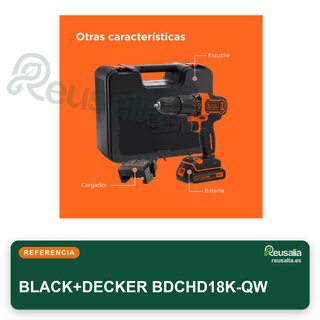 BLACK+DECKER BDCHD18K-QW taladro percutor