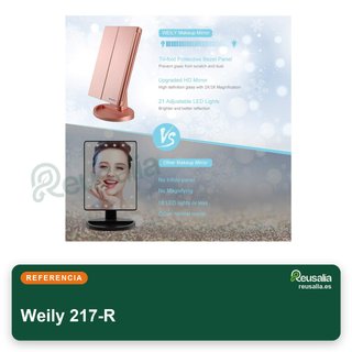Specchio trucco Weily con LED e ingrandimento triplo