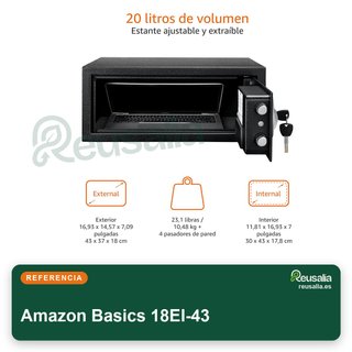 Amazon Basics caja fuerte acero seguridad