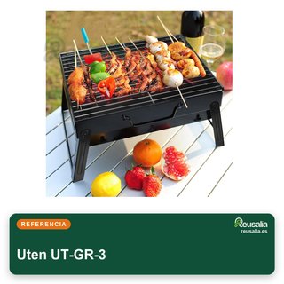 Uten parrilla portátil carbón camping