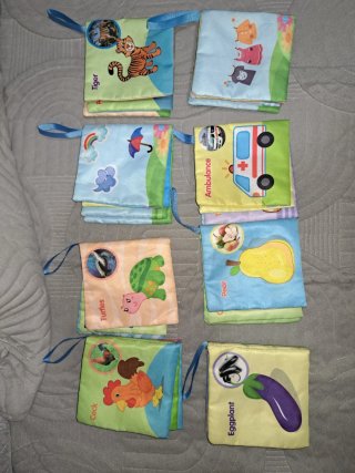 Lote de 8 libros blandos sensoriales para bebés