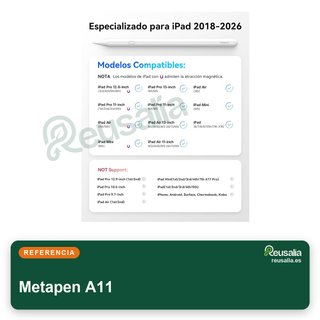 Metapen A11 lápiz táctil para iPad carga rápida