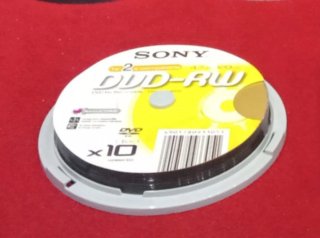 DVD Regrabable RW Sony Bobina 10 uds