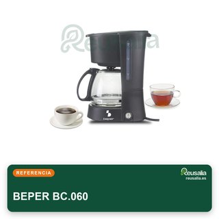 BEPER BC.060 cafetera goteo 6 tazas 600ml negra