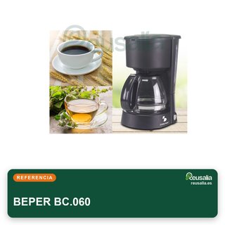 BEPER BC.060 cafetera goteo 6 tazas 600ml negra