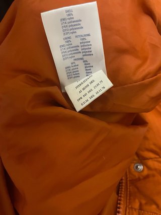 Giubbotto piumino Lotto vintage arancione